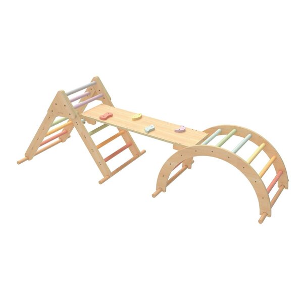 Structure d'escalade Charlie 3-en-1 pastel