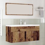 vidaXL Cabinet de salle de bain Bois Ancien 100 x 38 5 x 46 cm