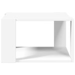 vidaXL Table basse blanc 51 5x51 5x30 cm bois d'ingénierie