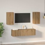 vidaXL Ensemble meuble TV 4 Pièces chêne artisanal 60 x 30 x 30 cm