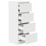vidaXL Buffet blanc 37 5x35x99 cm bois d'ingénierie