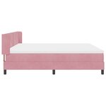 vidaXL Lit à ressorts avec matelas Rose 200 x 200 cm Polyester