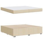 vidaXL Cadre de lit avec matelas Crème 200 x 200 cm tissu