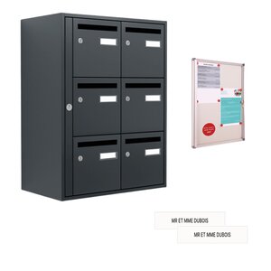 Offre Pack : Bloc B6 Tendance 380 Acier Gris anthracite · Tableau d'affichage A4 · Etiquettes