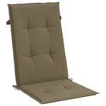 vidaXL Coussins de chaise à dossier haut lot de 4 taupe mélangé tissu
