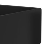 vidaXL Lavabo de salle de bain avec trop-plein Céramique Noir mat