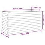 vidaXL Jardinière 90x40x45 5 cm bois de pin massif
