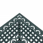 vidaXL Table de jardin vert 80x80x75 cm aluminium coulé