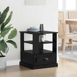 vidaXL Cabinet de chevet Chêne noir 50 x 50 x 60 cm Bois d'ingénierie