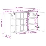 vidaXL Ensemble de Meubles de Salle de Bain 3 Pièces 100 x 10 5 x 50 cm
