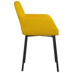 vidaXL Chaises à manger lot de 2 Jaune Velours