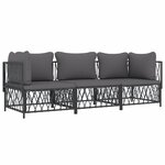 Salon de jardin meuble d'extérieur ensemble de mobilier avec coussins 3 pièces anthracite acier 02_0018289