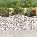 vidaXL Paniers à gabions arqués 6 Pièces 200x30x100/120 cm Fer galvanisé