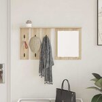 vidaXL Porte-manteau mural avec étagère Chêne sonoma 85 x 10 x 45 cm