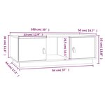 vidaXL Table basse Gris 100x50x35 cm Bois massif de pin