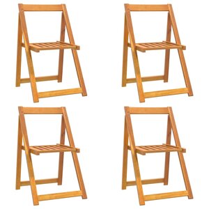 vidaXL Chaises pliables de jardin lot de 4 Bois d'acacia massif