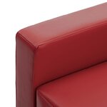 vidaXL Canapé à 3 places Rouge Similicuir