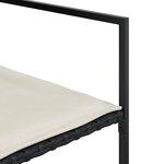 vidaXL Ensemble à manger de jardin coussins 5Pièces noir résine tressée