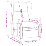 vidaXL Fauteuil inclinable Marron Tissu