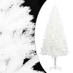 vidaXL Arbre de Noël artificiel aiguilles réalistes blanc 240 cm