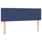 vidaXL Sommier à lattes de lit avec matelas Bleu 140x200 cm Tissu