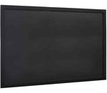 Ardoise murale WOODY 60 x 80 cm Cadre en bois Noir SECURIT