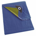 Perel Bâche  résistant  22 œillets  angles renforcés  rectangulaire  bleu/vert  110 g/m²  5 x 6 m