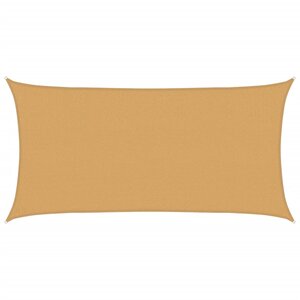 vidaXL Voile d'ombrage 160 g/m² rectangulaire sable 2 5x4 5m PEHD