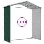vidaXL Abri de jardin vert 191x980x198 cm acier galvanisé