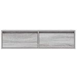 vidaXL Meuble TV avec lumières LED sonoma gris 100X35 5x25 cm