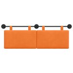 vidaXL Tête de lit suspendue Orange Tissu en velours côtelé
