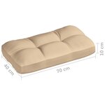 vidaXL Coussins de canapé palette 7 Pièces Beige