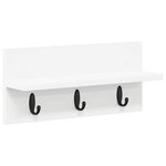 vidaXL Porte-manteau mural Blanc 40 x 10.5 x 18 cm Bois d'ingénierie