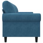 vidaXL Canapé à 3 places Bleu 180 cm Velours