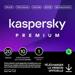 Kaspersky Premium - 20 appareils - Abonnement 1 an