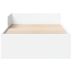 vidaXL Cadre de lit sans matelas blanc 90x190 cm bois d'ingénierie