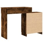vidaXL Coiffeuse avec LED chêne fumé 115x37x110 5 cm