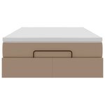 VidaXL Cadre de lit ottoman et matelas cappuccino 120x200cm similicuir