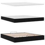 VidaXL Cadre de lit ottoman avec matelas noir 200x200cm velours