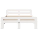 vidaXL Cadre de lit sans matelas blanc 180x200 cm bois massif de pin