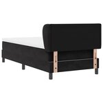 vidaXL Lit à ressorts avec matelas Noir 100 x 200 cm Velours