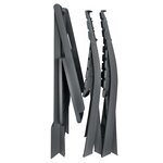 vidaXL Ensemble de bistro pliable 3 Pièces Plastique Anthracite