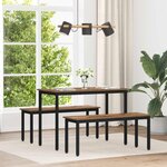 vidaXL Table de salle à manger / Table de repas MÉTAL