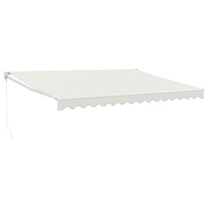 vidaXL Auvent rétractable crème 4 5x3 m tissu et aluminium