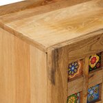 vidaXL Meuble TV Naturel 105 x 33 x 46 cm Bois de mangue massif