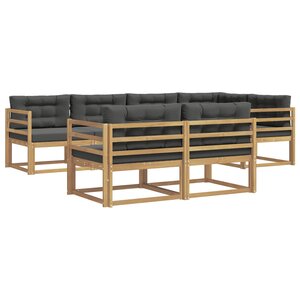 vidaXL Ensemble de canapés d'extérieur 6 Pièces Blanc et anthracite