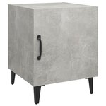 vidaXL Table de chevet Gris béton Bois d'ingénierie