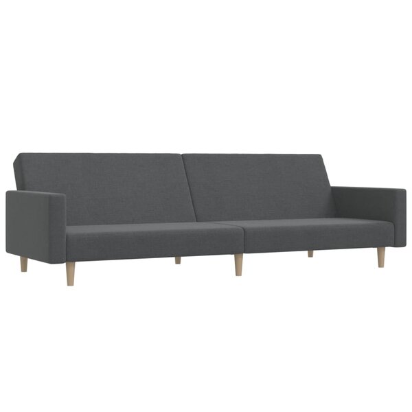 vidaXL Canapé-lit à 2 places gris clair tissu