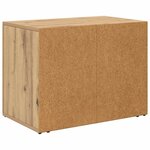 vidaXL Cabinet de chevet avec tiroir chêne artisanal 60 x 36 x 45 cm