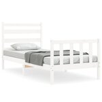 vidaXL Cadre de lit sans matelas blanc 100x200 cm bois de pin massif